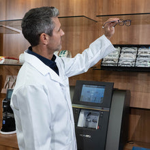 Load image into Gallery viewer, Huvitz HPE-910 Biseladora con ajustes como Semi-U, Asimétrico, Ranurado/Biselado Parcial, Ranurado Híbrido y Doble Ranurado