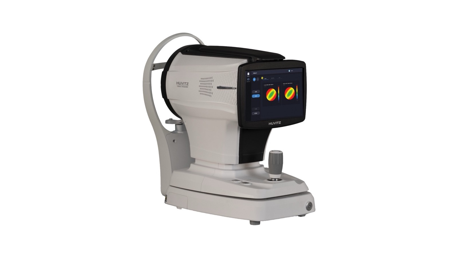 Topógrafo corneal Huvitz HTG-1 con disco de Plácido de 24 anillos y pantalla táctil inclinable