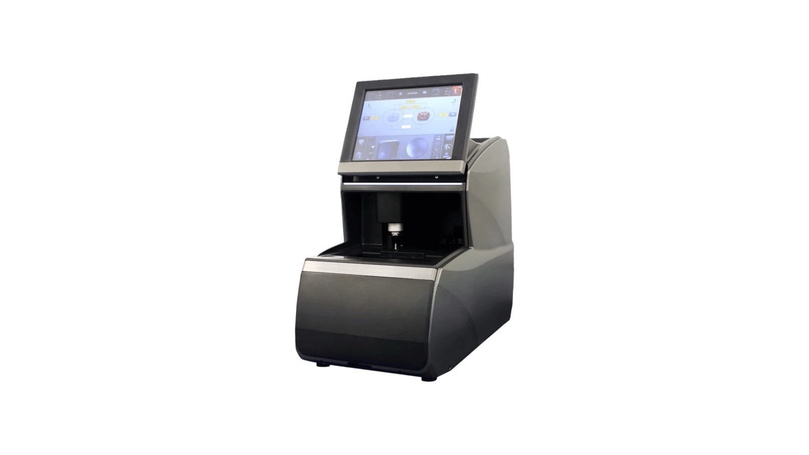 Trazador y bloqueador Huvitz HAB-910 para taller de montaje de lentes en laboratorio óptico